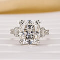 Cushion Cut Three Stone Engagement Ring