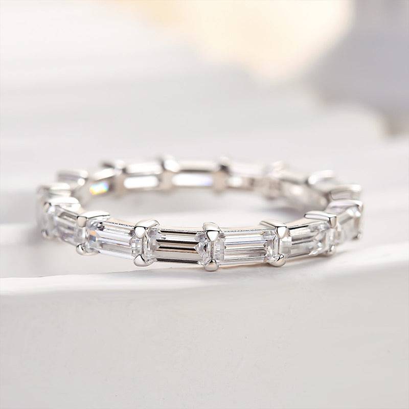 Emerald Cut Stackable Ring for Women